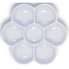 7 Well Round Porcelain Palette