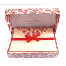 Red Florentine Card Set - Box