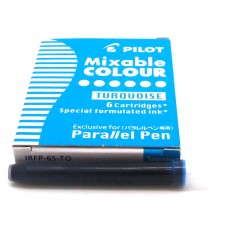 Pilot Parallel Cartridges, 6 Turquoise