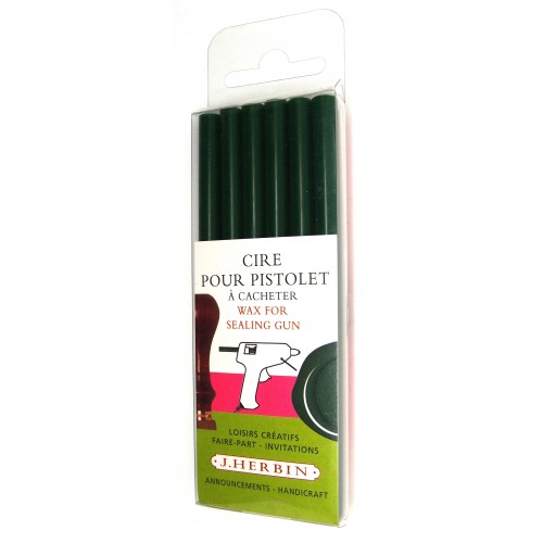 Wax Gun Sticks Dark Green (6 pack)