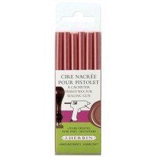 Pearly Wax Gun Sticks - Pale Rose (6 pack)