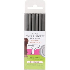 Pearly Wax Gun Sticks - Silver (6 pack)